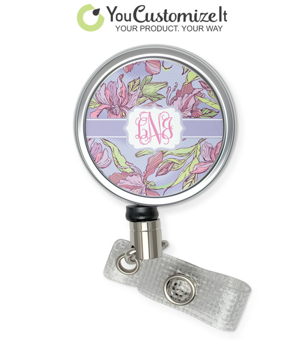 Custom Orchids Retractable Badge Reel (Personalized)