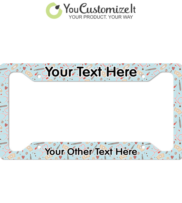 Trust Me I'M A Nurse Customized Auto License Plate Frame - Retro