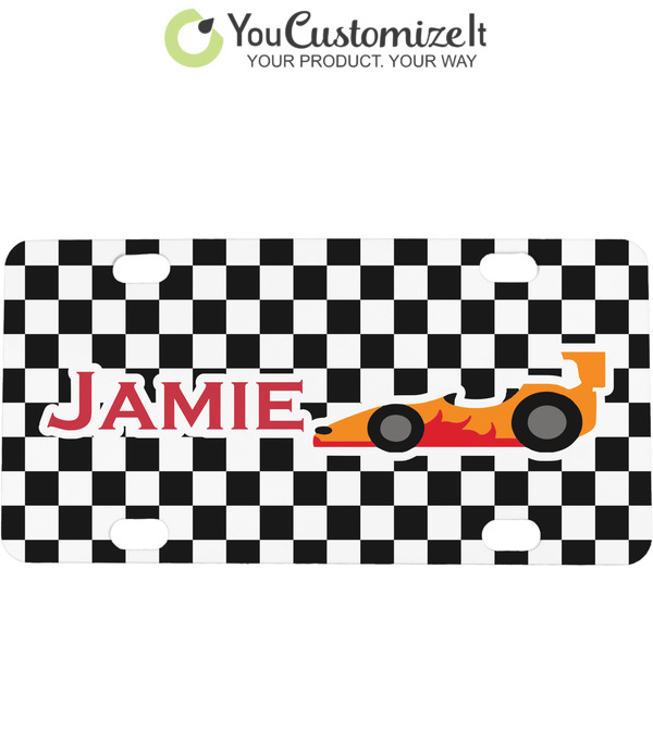 custom-checkers-racecars-mini-bicycle-license-plate-personalized-youcustomizeit