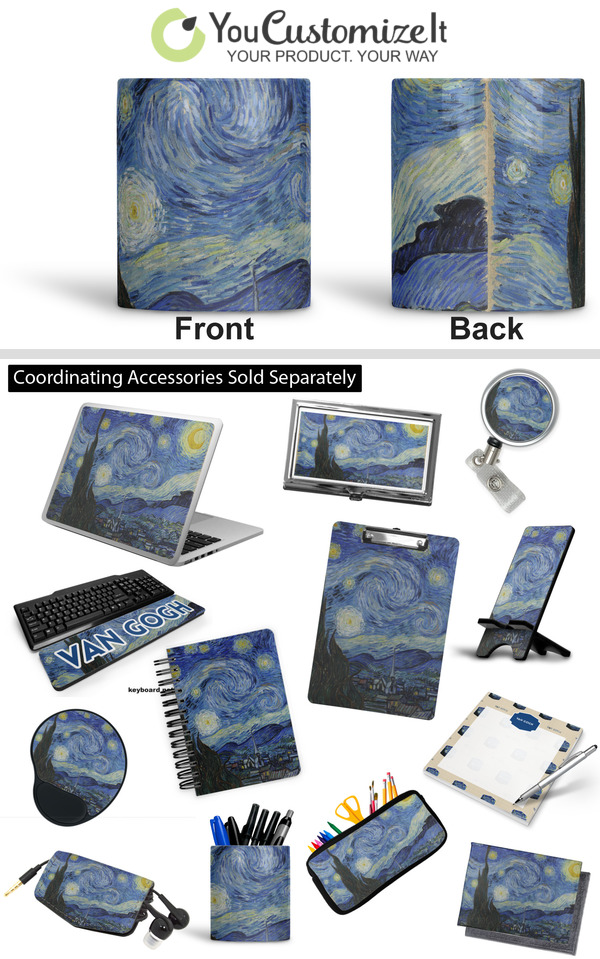 Van Gogh Accessories ? Custom The Starry Night (Van Gogh 1889) Ceramic Pen Holder  main image 4