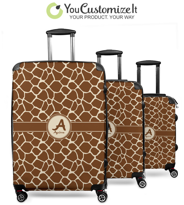 Custom Giraffe Print Piece Luggage Set 20