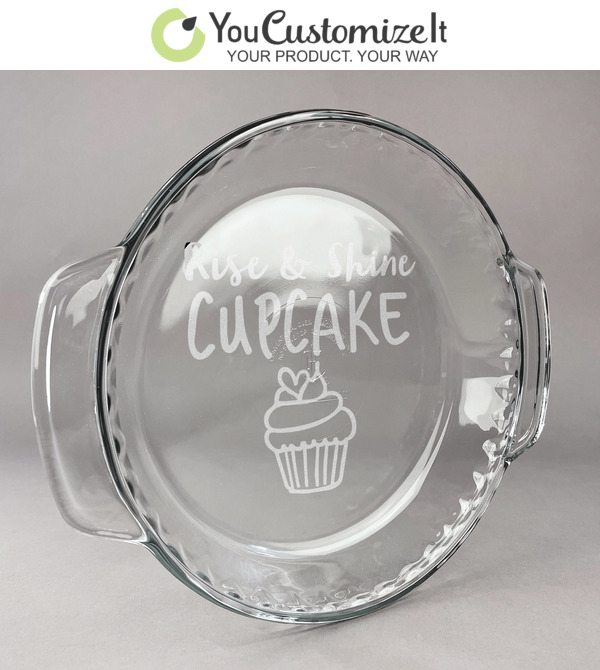 Custom Cute Quotes and Sayings Glass Pie Dish Round