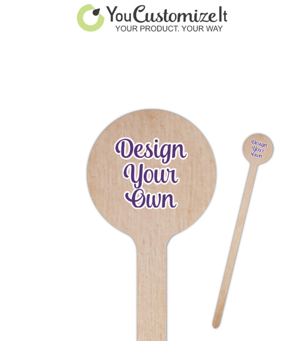 Custom Logo & Company Name Round Wooden Stir Sticks