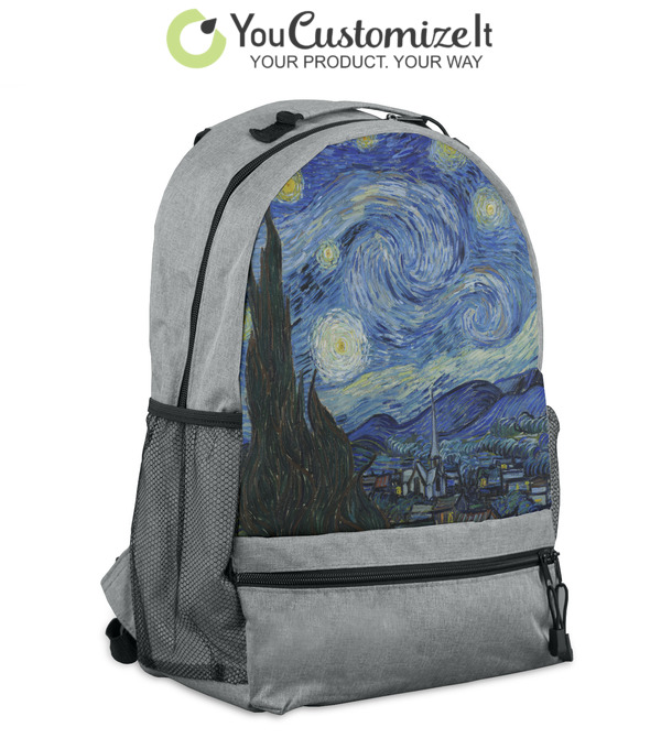 Custom The Starry Night (Van Gogh 1889) Backpack | YouCustomizeIt