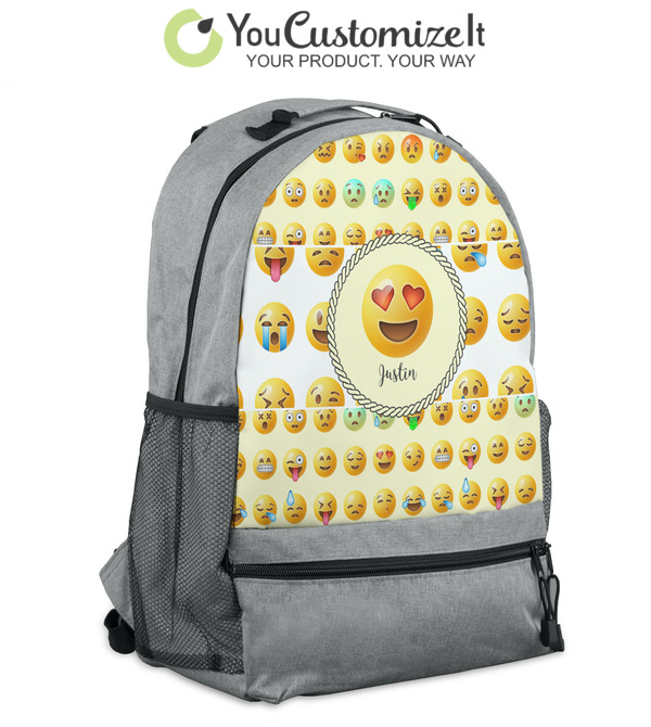 Emoji with Lei/Black Cloth backpack. Emojination 16 main image 2