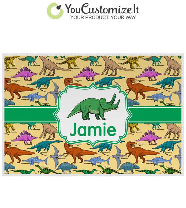 Named Personalised 3D Dinosaur Place Mats 