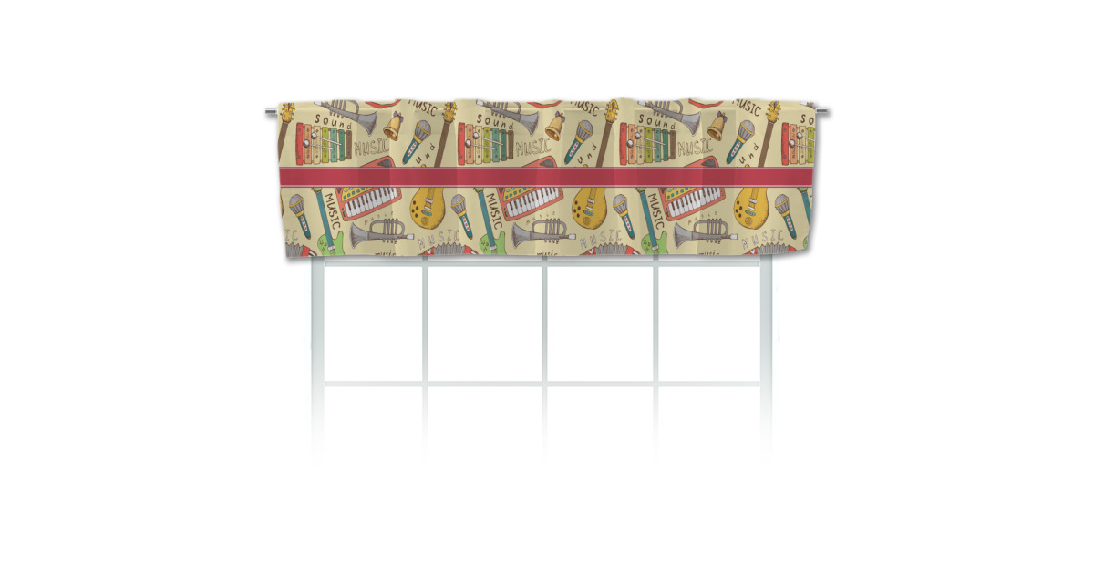 Custom Vintage Musical Instruments Valance | YouCustomizeIt