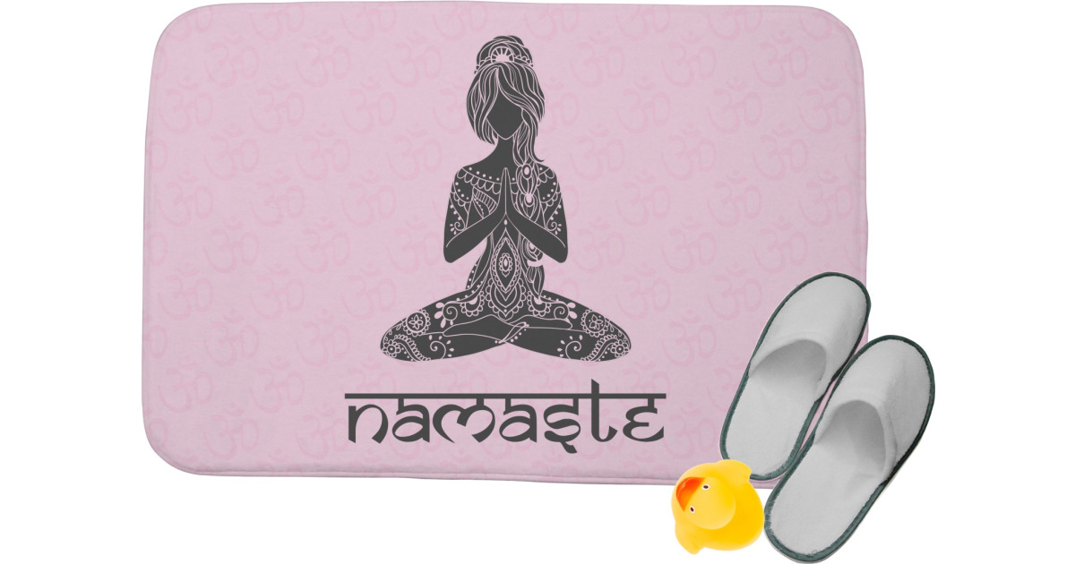 Custom Lotus Pose Memory Foam Bath Mat (Personalized) | YouCustomizeIt