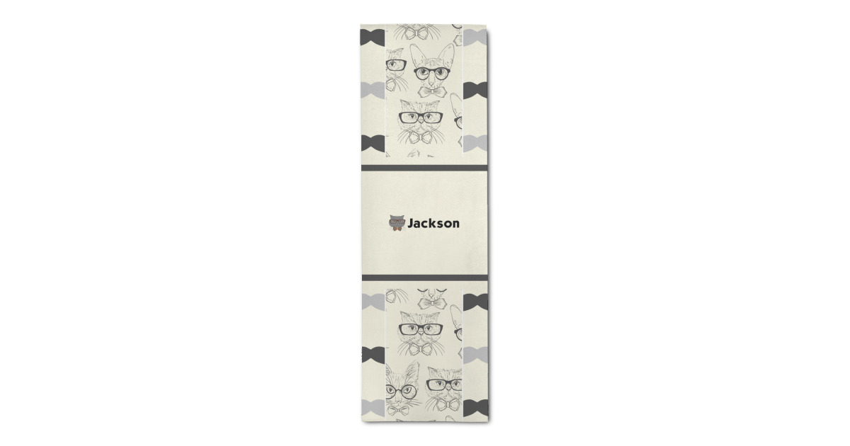 Custom Hipster Cats & Mustache Runner Rug - 2.5'x8' w/ Name or Text ...