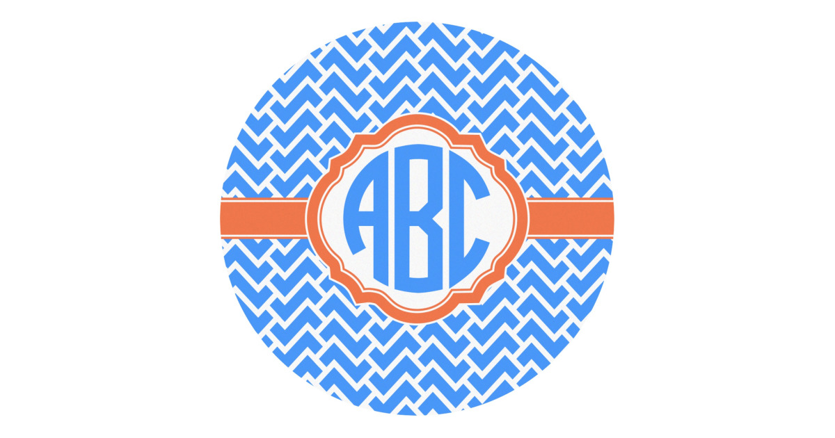 Custom Zigzag Round Decal (Personalized) | YouCustomizeIt