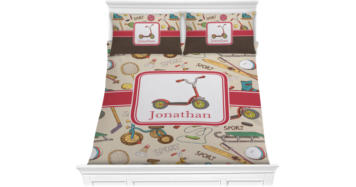Custom Vintage Sports Comforter Set - Full / Queen (Personalized ...