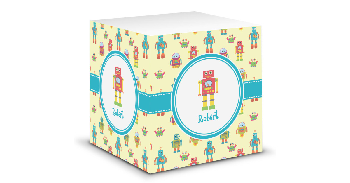Custom Robot Sticky Note Cube (Personalized) | YouCustomizeIt