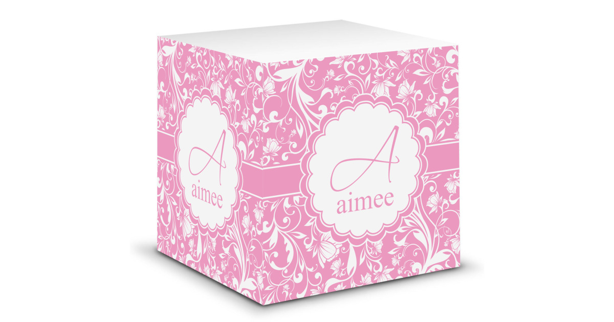 Custom Floral Vine Sticky Note Cube (Personalized) | YouCustomizeIt
