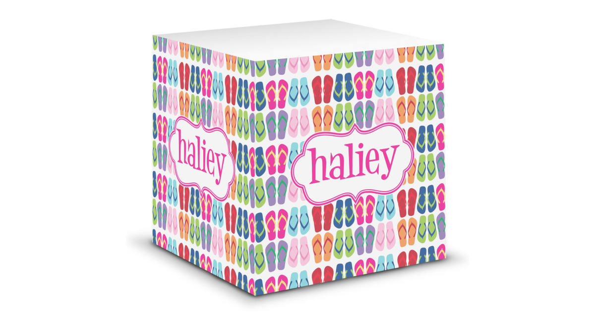 Custom FlipFlop Sticky Note Cube (Personalized) | YouCustomizeIt