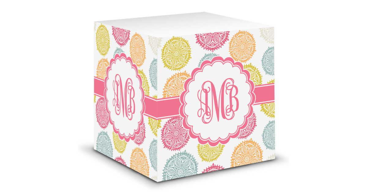 Custom Doily Pattern Sticky Note Cube (Personalized) | YouCustomizeIt