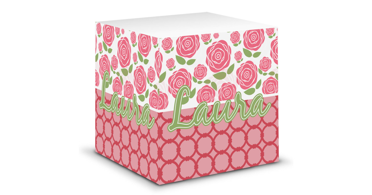 Custom Roses Sticky Note Cube (Personalized) | YouCustomizeIt