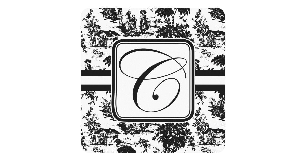 Custom Toile Square Decal (Personalized) | YouCustomizeIt