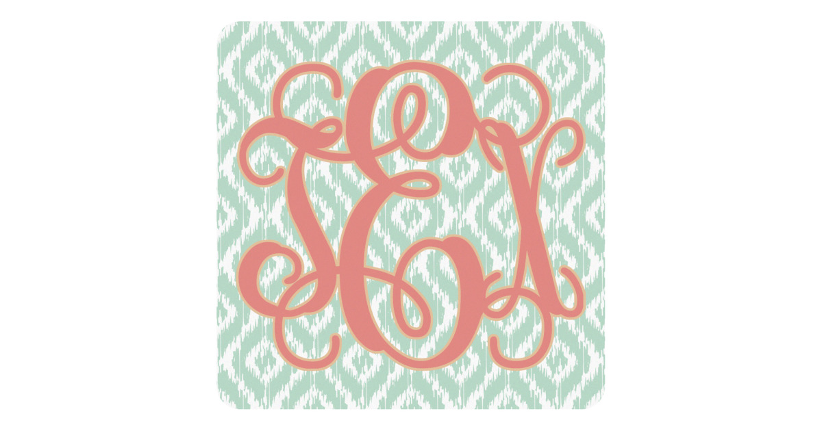 Custom Monogram Square Decal | YouCustomizeIt