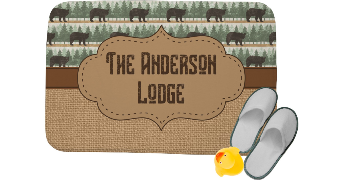 Custom Cabin Memory Foam Bath Mat (Personalized) | YouCustomizeIt