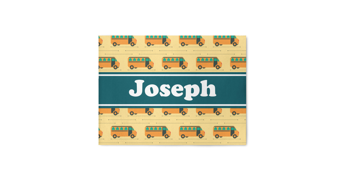 Custom School Bus Area Rug (Personalized) | YouCustomizeIt