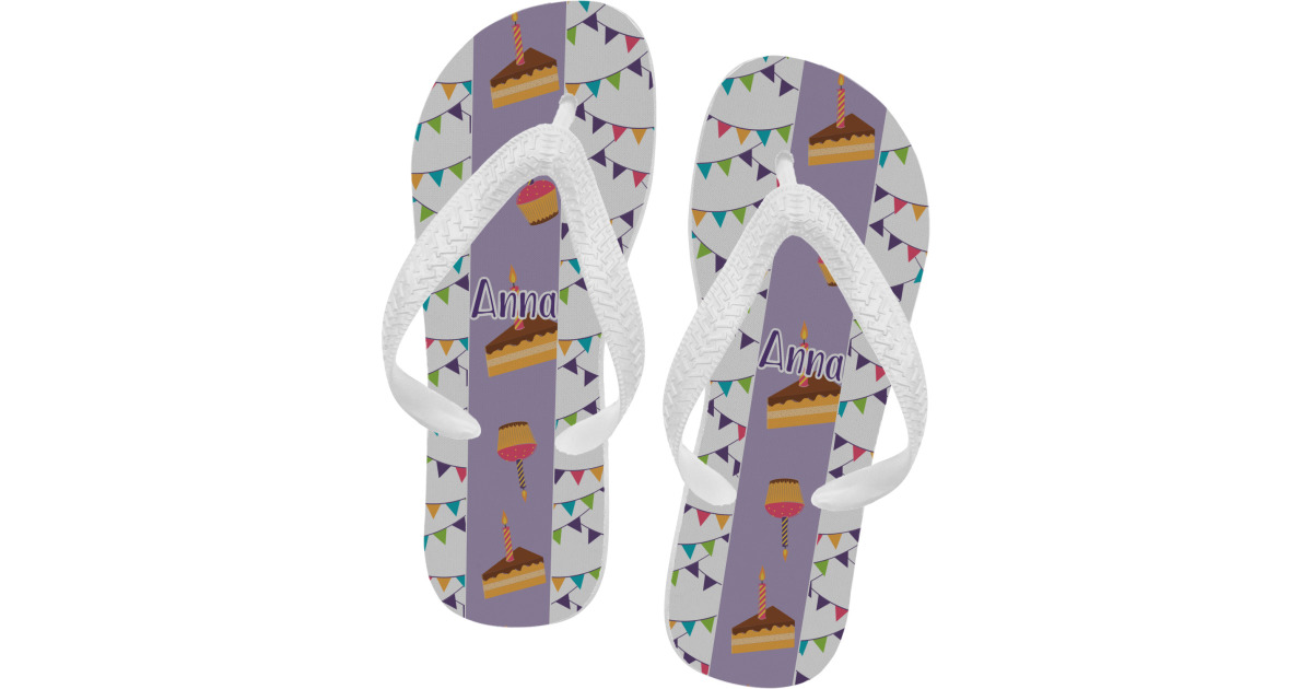 Happy Birthday Flip Flops - Medium (Personalized) - YouCustomizeIt