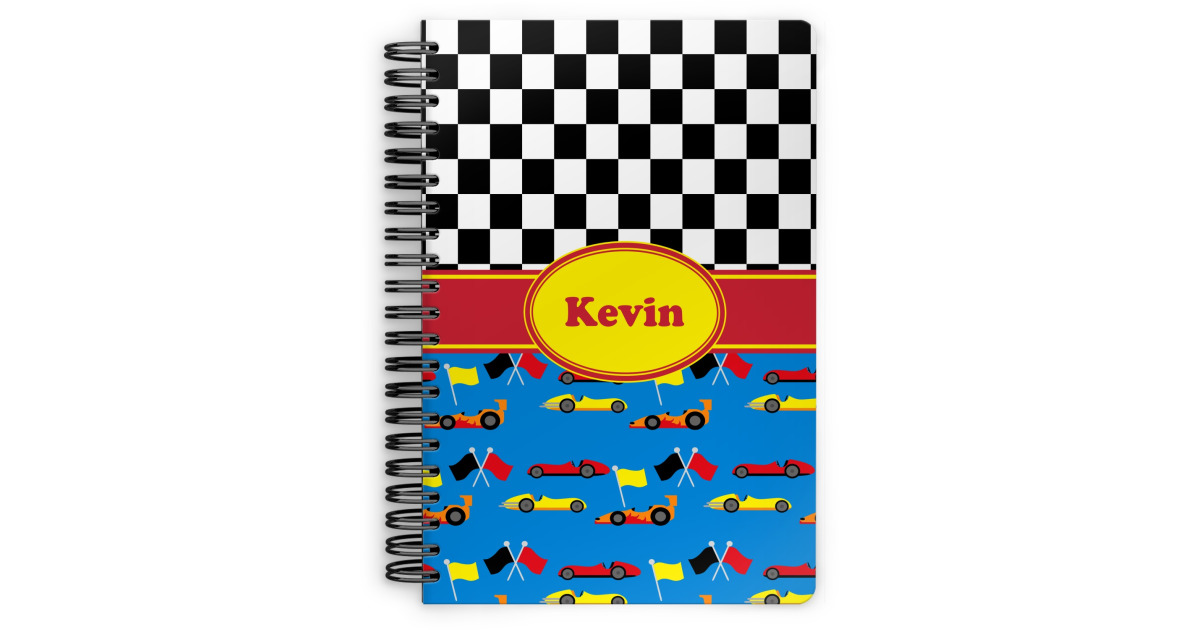 Custom Racing Car Spiral Notebook (Personalized) | YouCustomizeIt