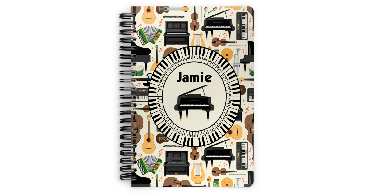 Custom Musical Instruments Spiral Notebook (Personalized) | YouCustomizeIt
