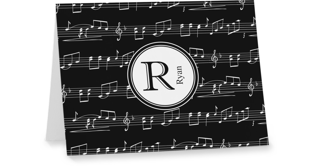 Custom Musical Notes Note cards (Personalized) | YouCustomizeIt