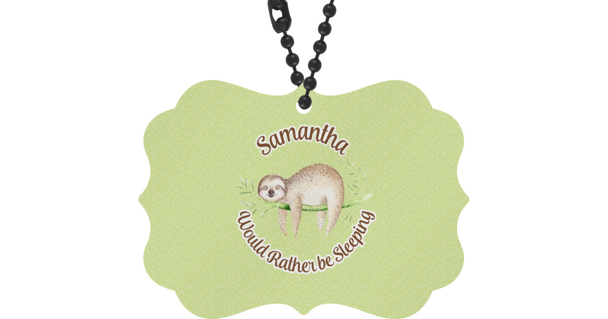 Custom Sloth Rear View Mirror Charm (Personalized) | YouCustomizeIt