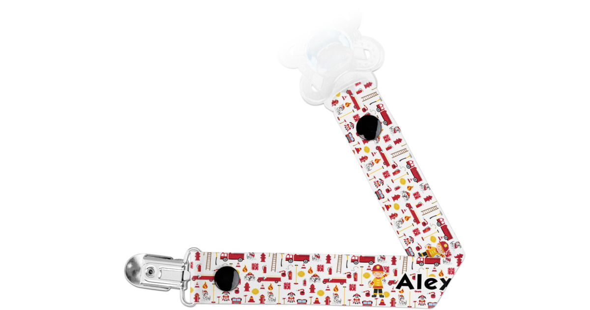 Custom Firefighter Character Pacifier Clip (Personalized) | YouCustomizeIt