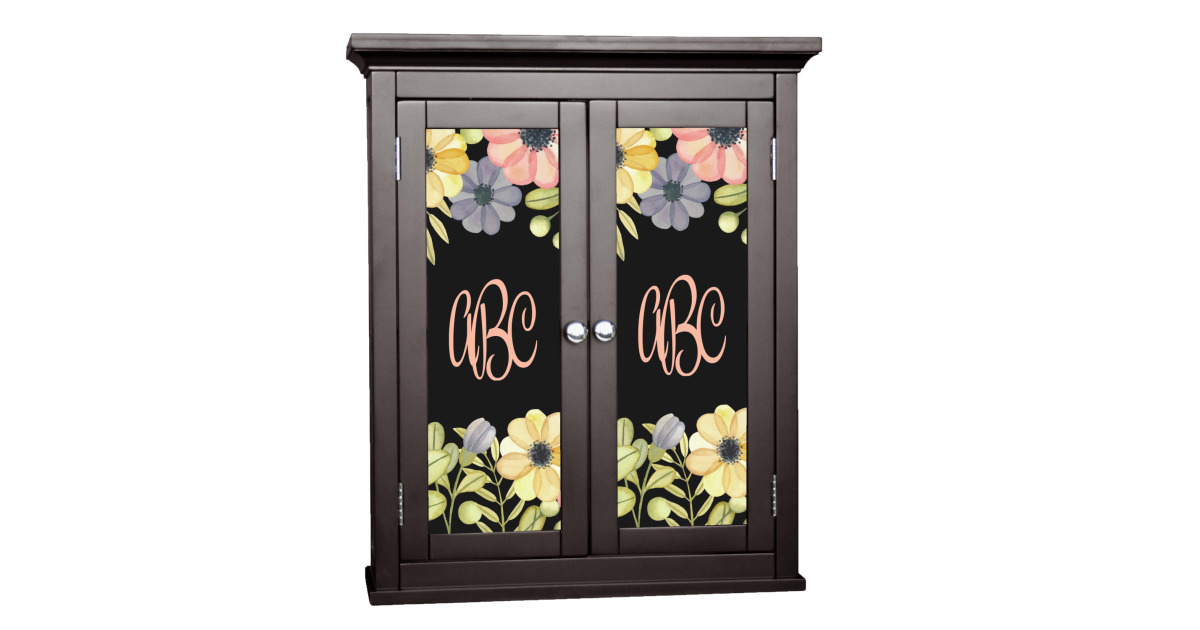 Custom Boho Floral Cabinet Decal - Small (Personalized) | YouCustomizeIt