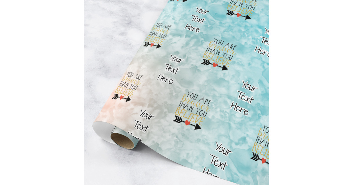 Custom Inspirational Quotes Wrapping Paper Roll - Small | YouCustomizeIt