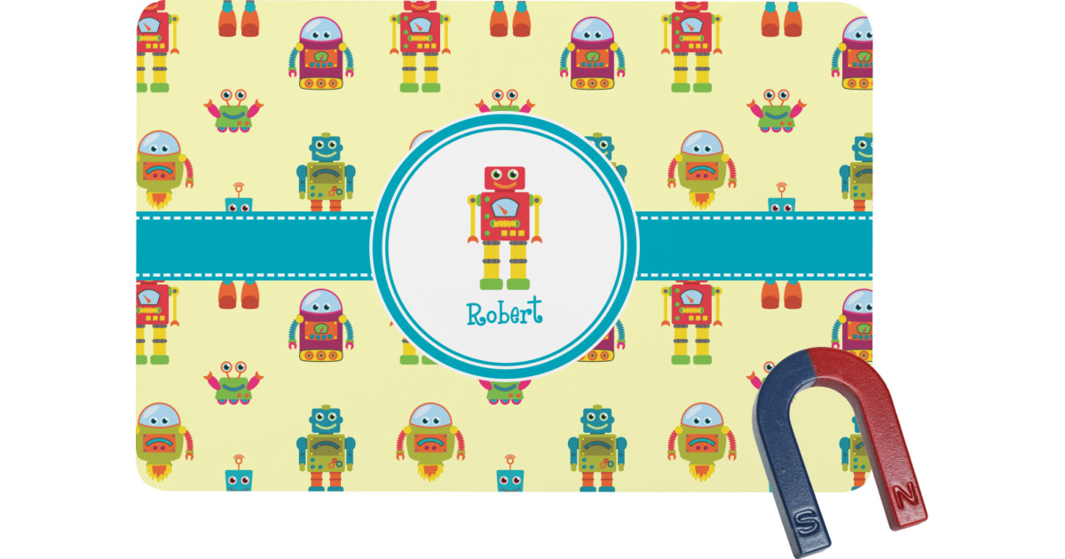 Custom Robot Rectangular Fridge Magnet Personalized Youcustomizeit