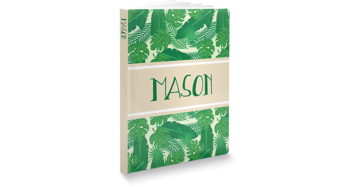 Custom Tropical Leaves #2 Softbound Notebook - 5.75