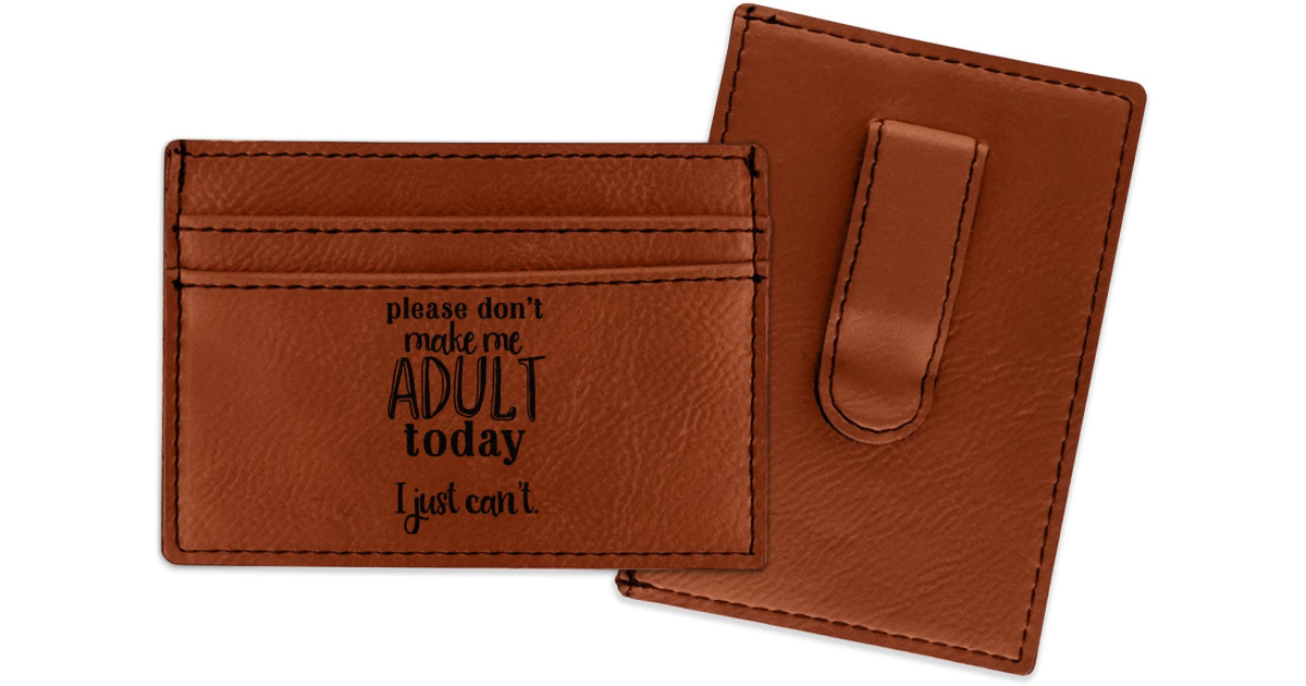 Custom Funny Quotes and Sayings Leatherette Wallet with Money Clip ...