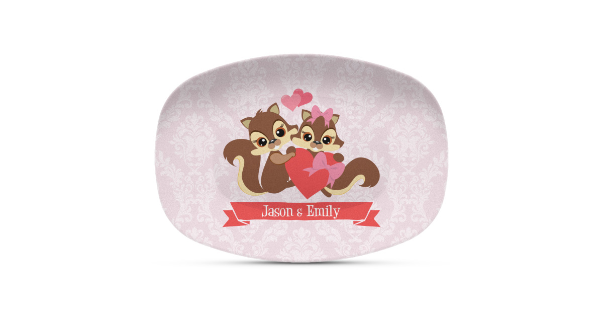Custom Chipmunk Couple Plastic Platter - Microwave & Oven Safe ...
