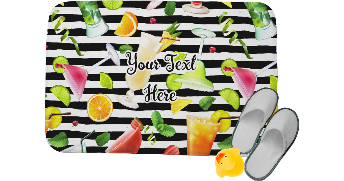 Custom Cocktails Memory Foam Bath Mat (Personalized) | YouCustomizeIt