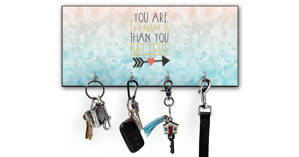Custom Inspirational Quotes Key Hanger w/ 4 Hooks | YouCustomizeIt