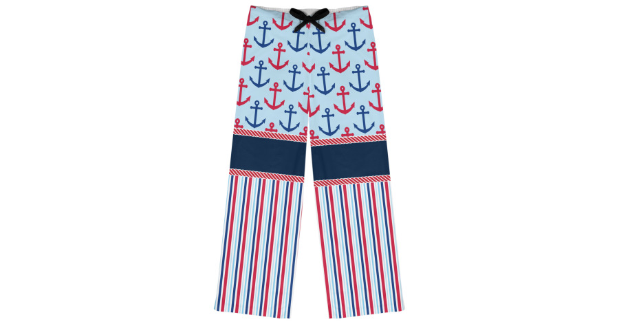 Custom Anchors & Stripes Womens Pajama Pants | YouCustomizeIt