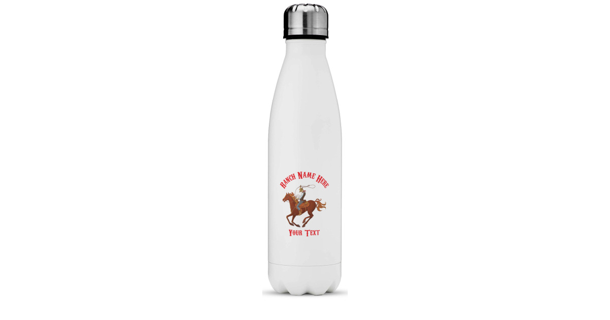 Custom Western Ranch Water Bottle - 17 oz. - Stainless Steel - Full ...