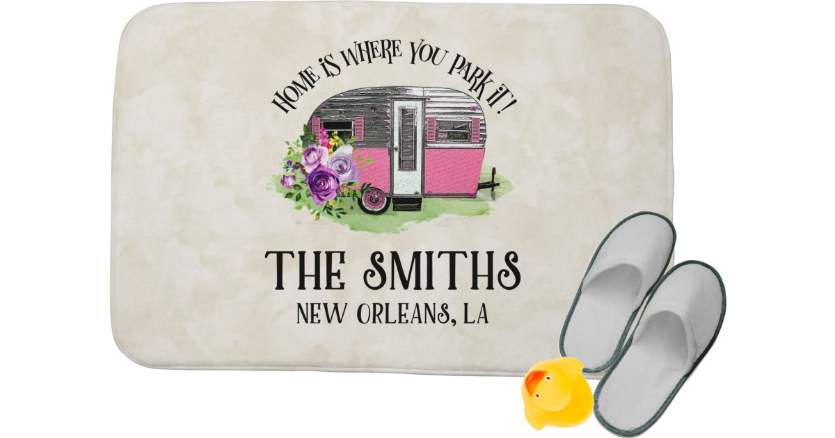 Custom Camper Memory Foam Bath Mat (Personalized) | YouCustomizeIt