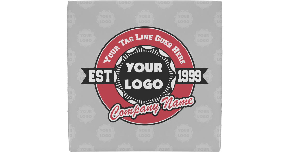 Custom Logo & Tag Line Ceramic Tile Hot Pad w/ Logos | YouCustomizeIt