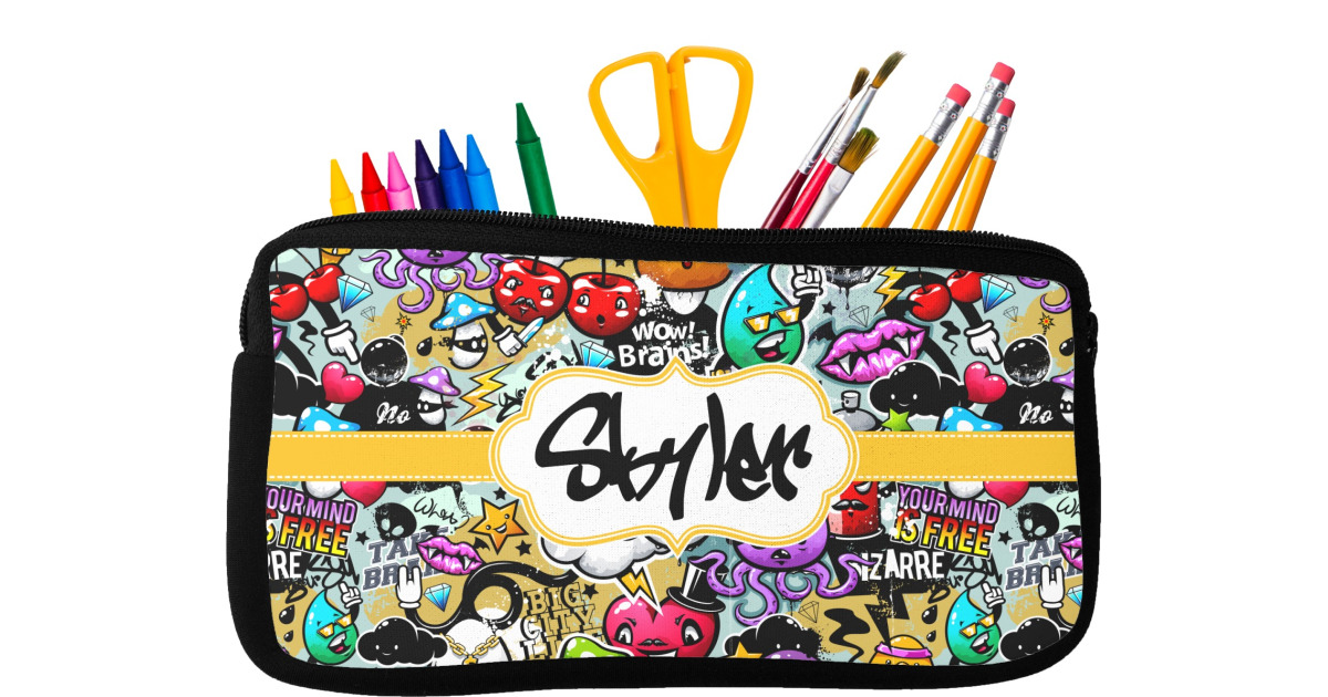 Custom Graffiti Neoprene Pencil Case (Personalized) | YouCustomizeIt