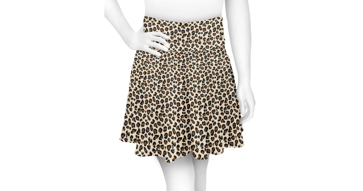 Cat Walk Leopard Ultra High Waisted Skater Skirt
