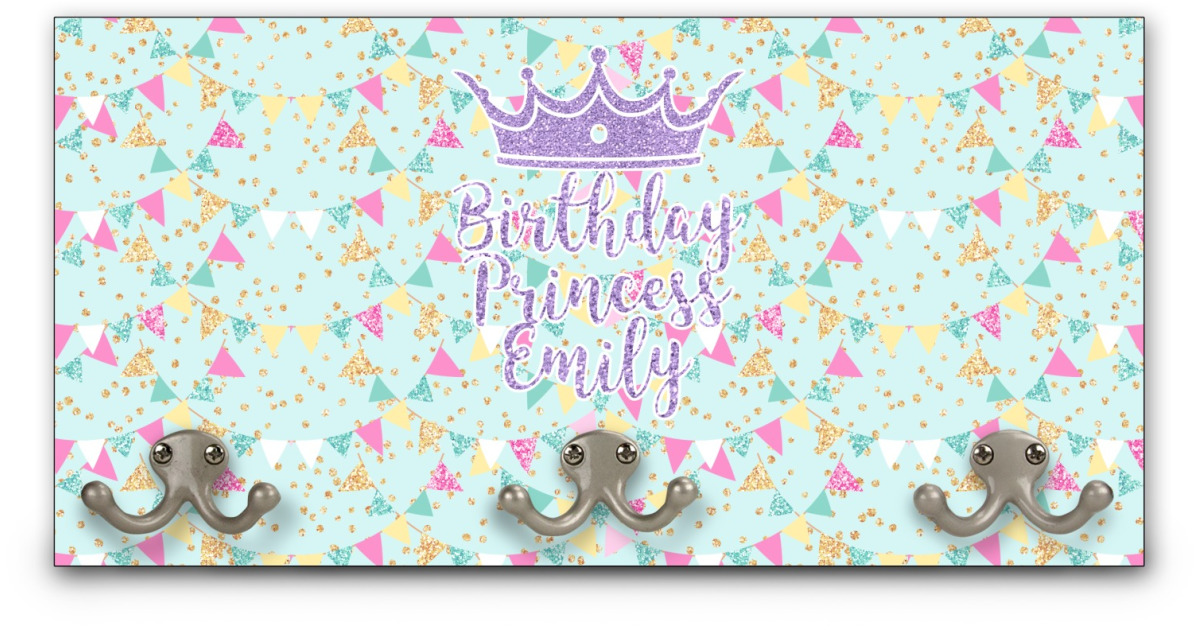 Custom Birthday Princess Wall Mounted Coat Rack (Personalized ...