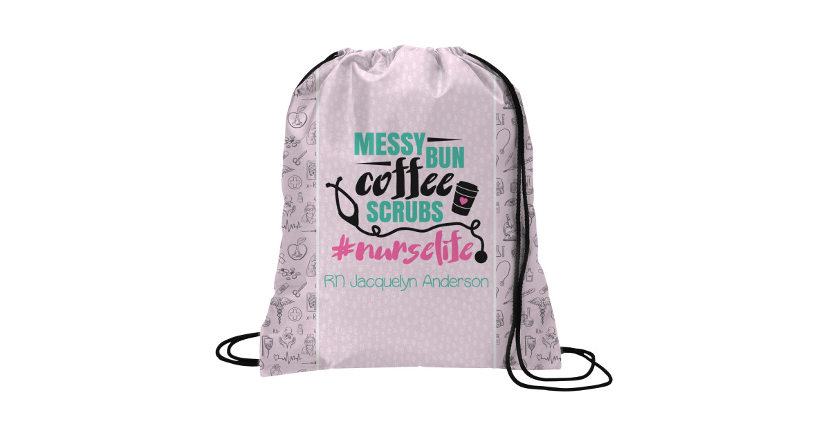 Custom Nursing Quotes Drawstring Backpack (Personalized) | YouCustomizeIt