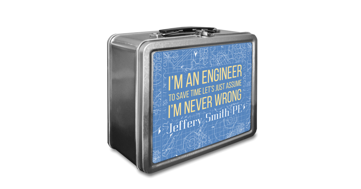 Custom Engineer Quotes Lunch Box (Personalized) | YouCustomizeIt