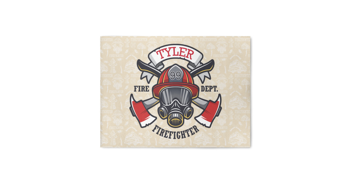 Custom Firefighter Area Rug (Personalized) | YouCustomizeIt