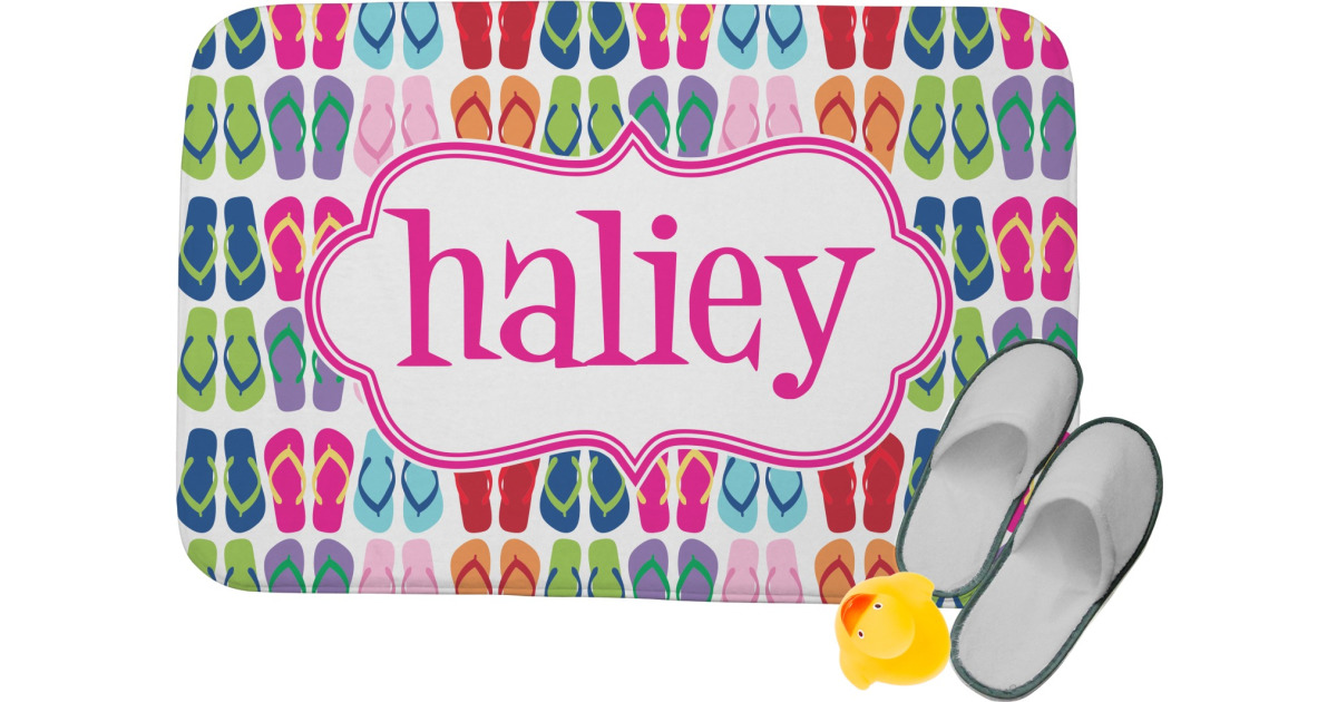 Custom FlipFlop Memory Foam Bath Mat (Personalized) | YouCustomizeIt