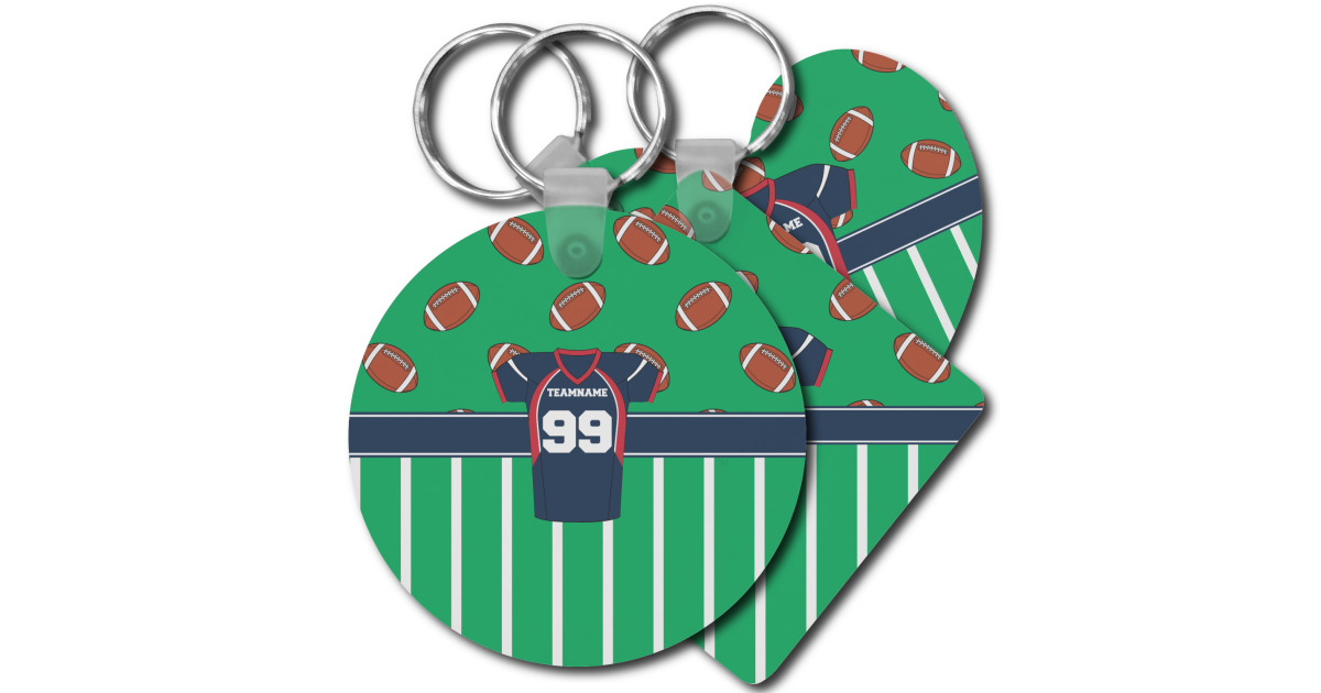 Custom Football Jersey Plastic Keychain (Personalized) | YouCustomizeIt
